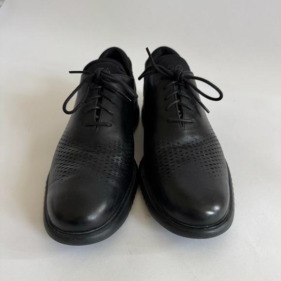 Cole Haan Mens 2.ZeroGrand Black Oxford Laser Wingtip Dress Shoes 13 main image 8
